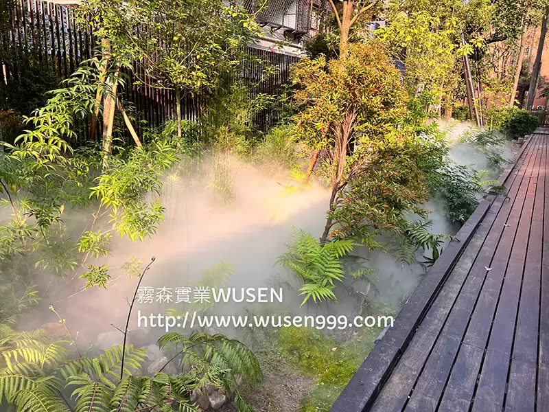 台北文創園區，台灣山系概念店「0km山物所」.水霧景觀效果,水霧降溫系統｜噴霧降塵、加濕、噴霧消毒與景觀造霧-霧森實業
