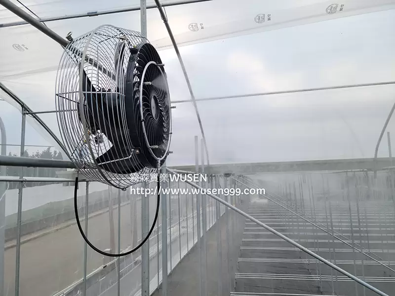 溫室大棚水霧風扇降溫系統,水霧降溫系統｜噴霧降塵、加濕、噴霧消毒與景觀造霧-霧森實業